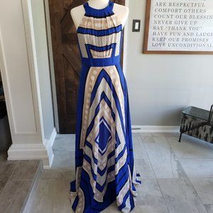 gorgeous geometric pattern gown